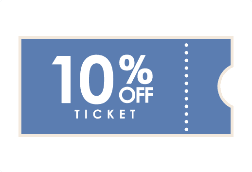 チケット10%割引のイメージ画像